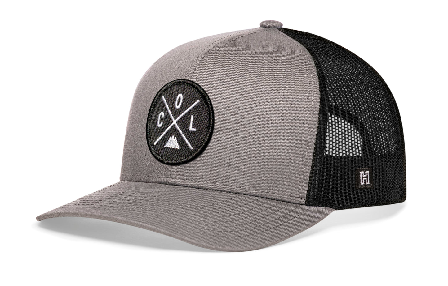 Haka Colorado Trucker Hat, Gray-Black snapback, fans of The Rocky Mountains. The Centennial State