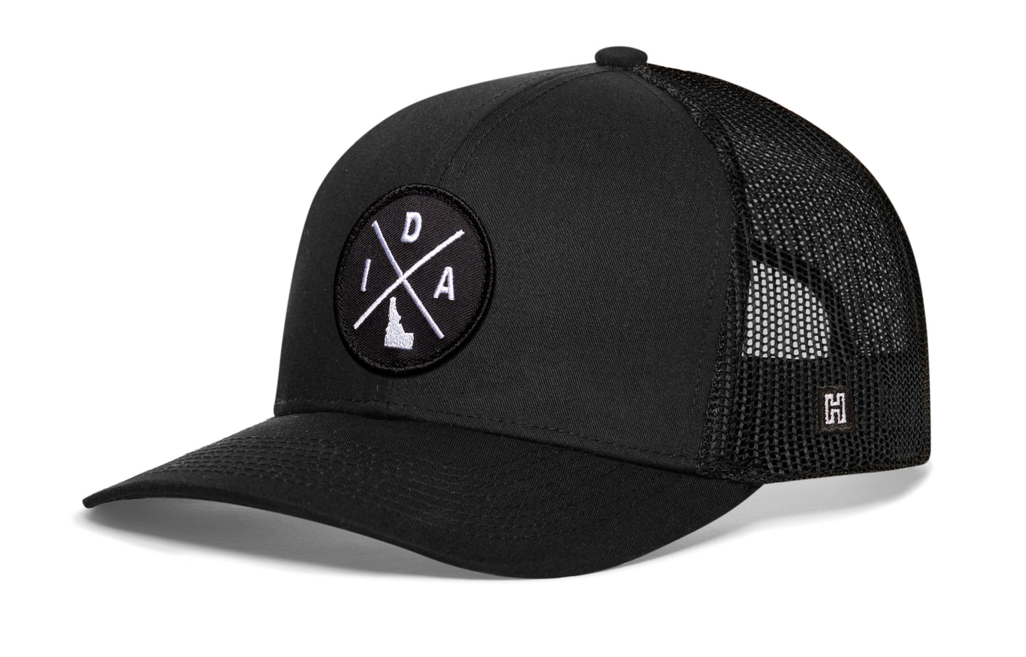 Haka Idaho Trucker Hat, Black snapback, fans of Hells Canyon. The Gem State