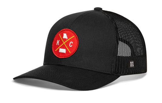 Haka Kansas City Trucker Hat, Black snapback, fans of BBQ. The City of Fountains