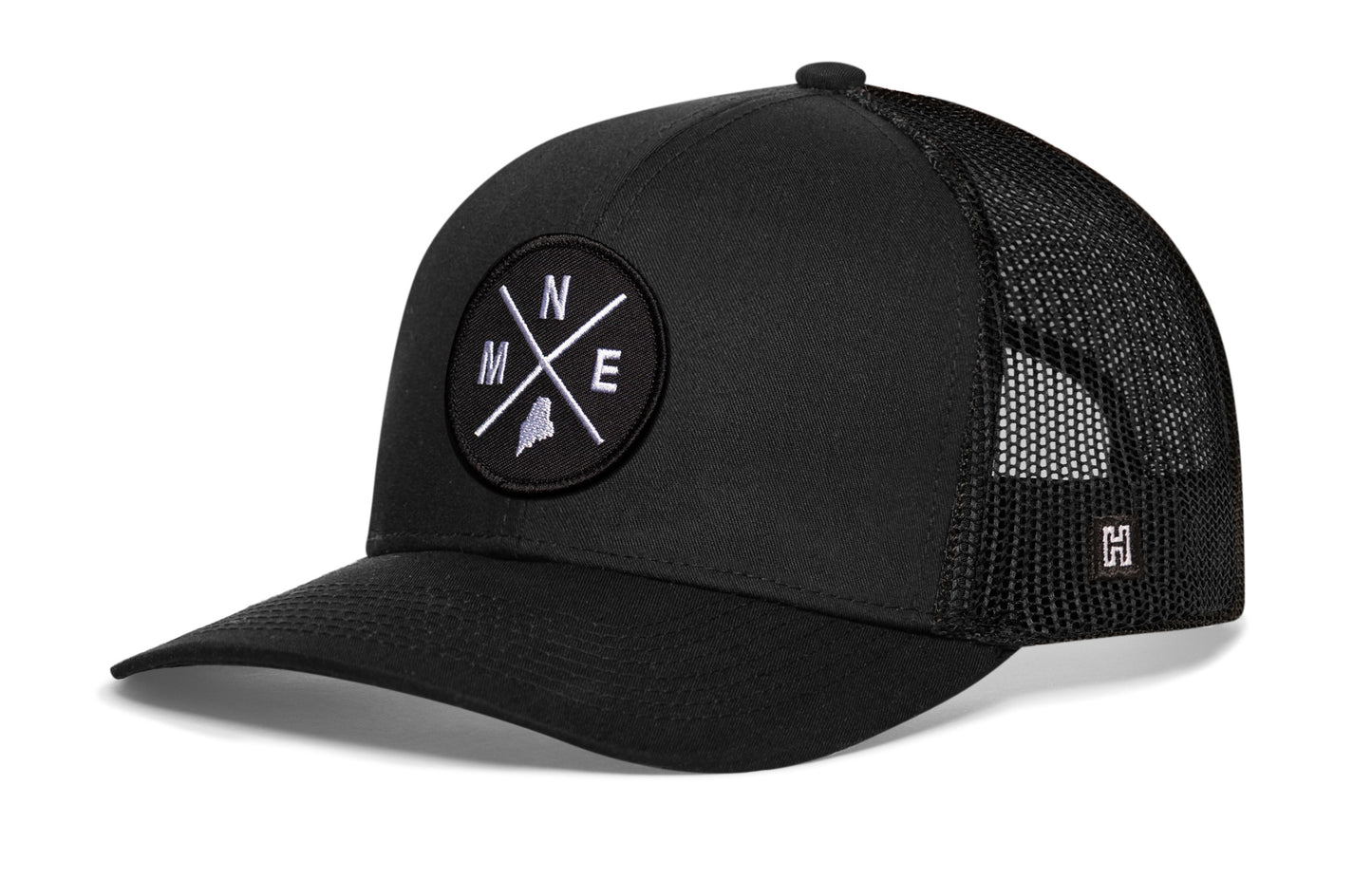 Haka Maine Trucker Hat, Black snapback, fans of the Northeast. The Pine Tree State