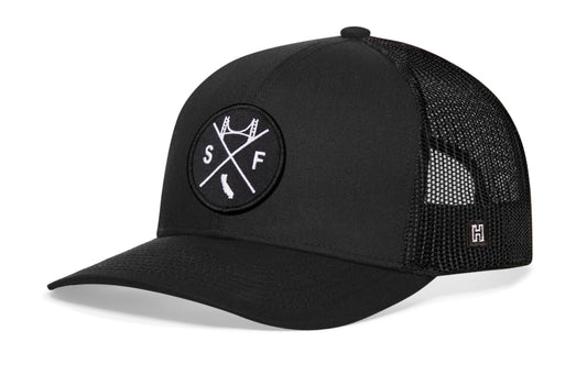 Haka San Francisco Trucker Hat, Black snapback, fans of The Golden City. The City by the Bay