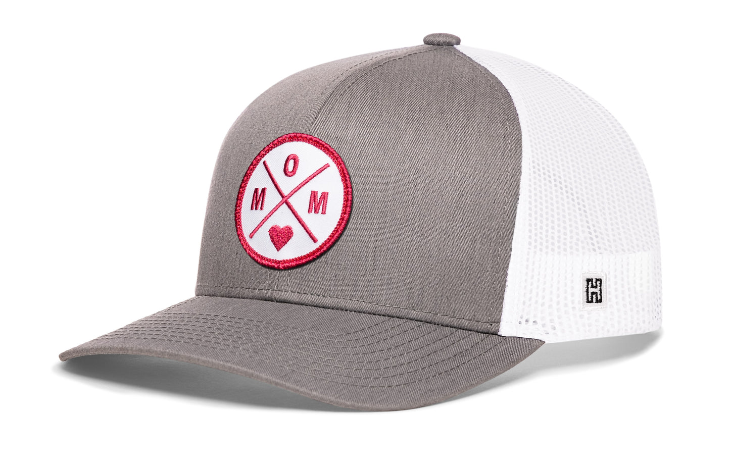 Gorra de camionero para mamá, rosa | Gorra snapback gris y blanca