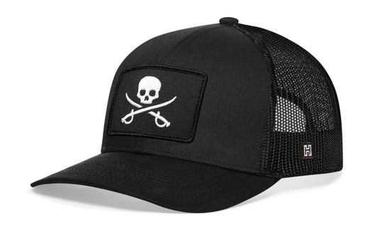 Pirate Flag Trucker Hat | Black Jolly Roger Flag Snapback