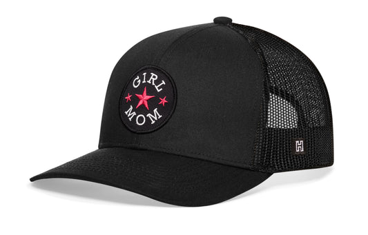 Girl Mom Trucker Hat  |  Black Snapback