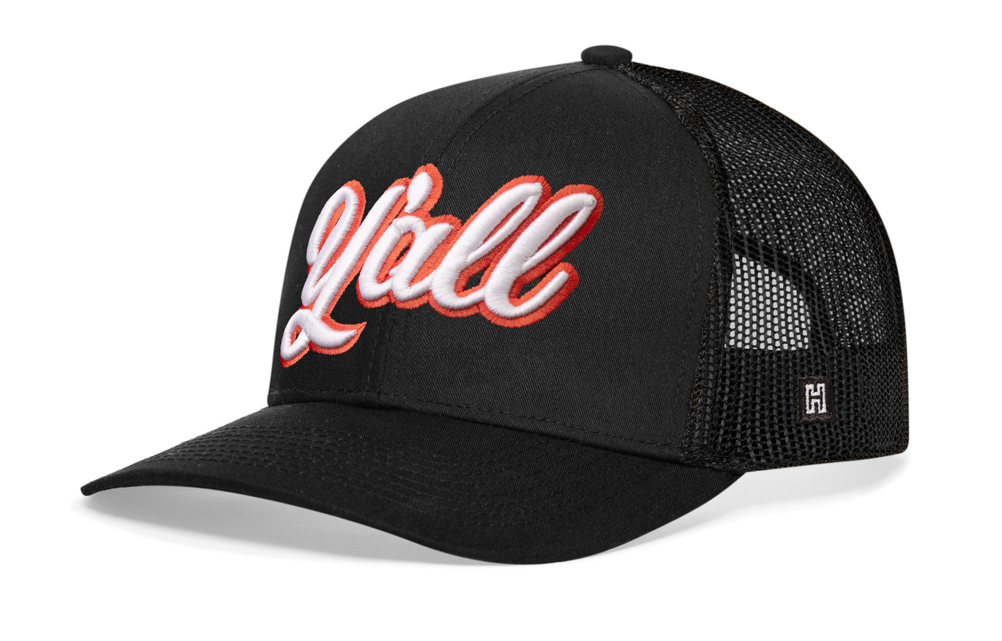 Gorra de camionero Y'all | Gorra snapback con letras negras