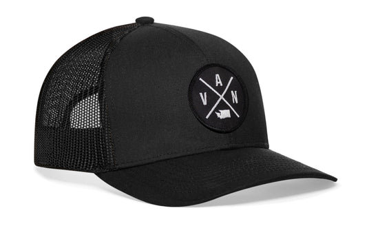 Gorra de camionero Vancouver | Gorra snapback negra VAN