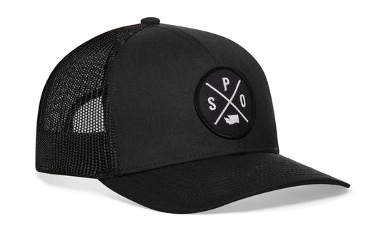 Gorra de camionero Spokane | Gorra snapback SPO negra