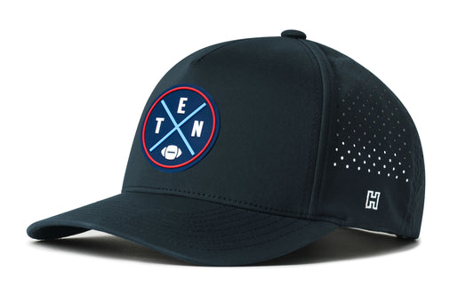 Tennessee Football Performance 5-Panel Hat, navy snapback showing Haka brandmark on left side of cap.
Rep Tennessee.