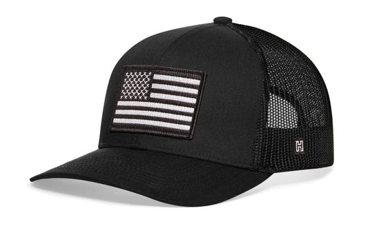 Haka American Flag Trucker Hat, Black snapback, patriots and freedom loving Americans