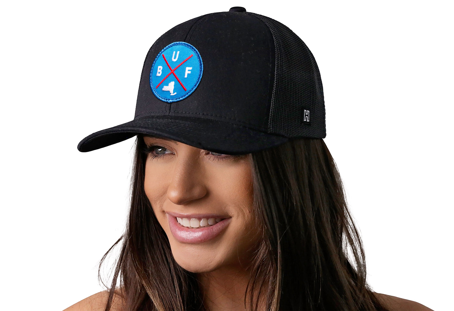 Buffalo Trucker Hat | Black BUF Snapback