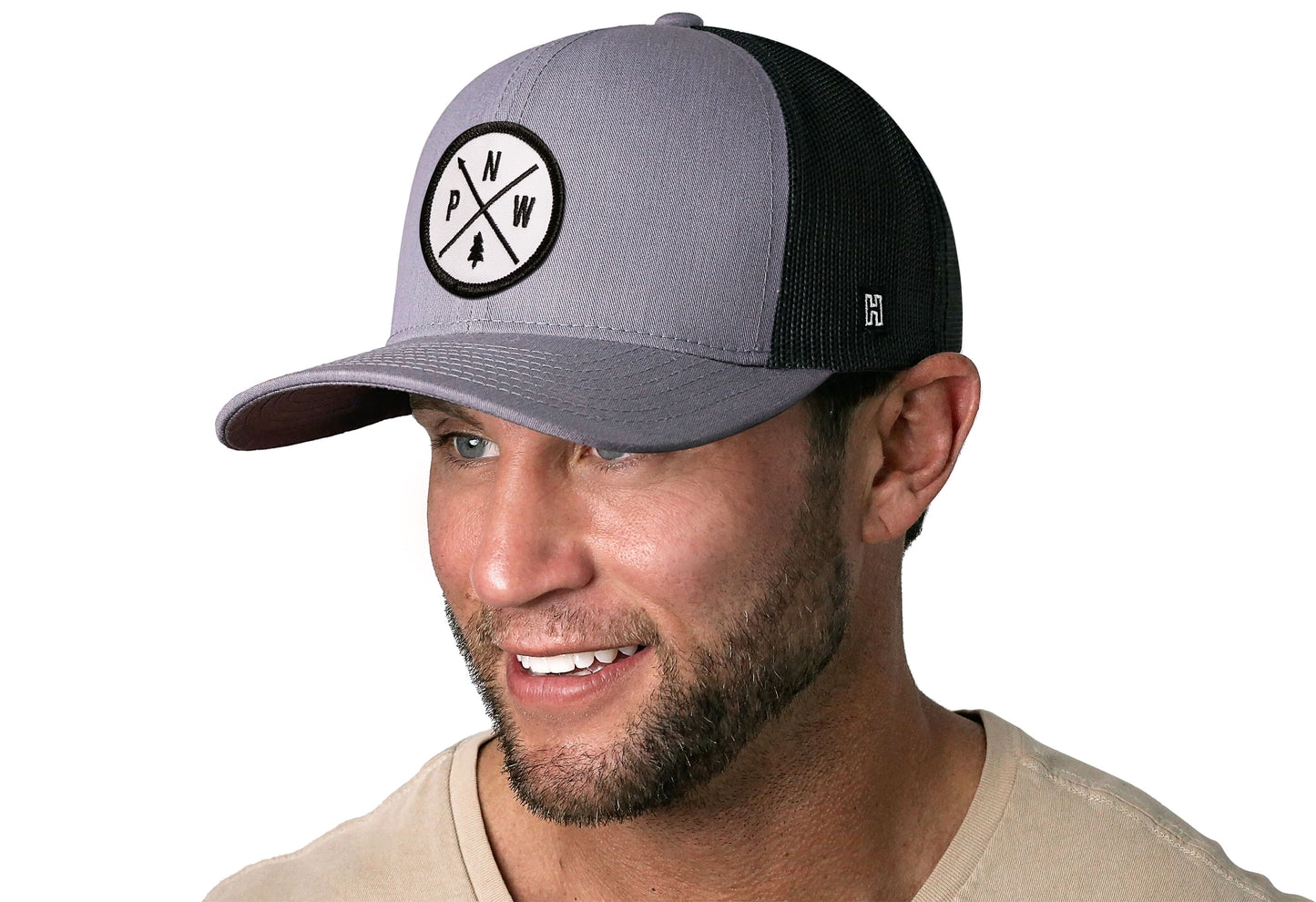PNW Trucker Hat | Gray Black Pacific Northwest Snapback