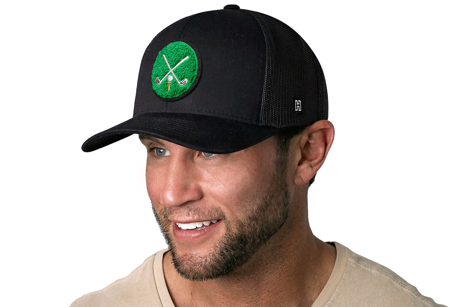 Gorra de golf estilo camionero | Gorra snapback Golf-X negra