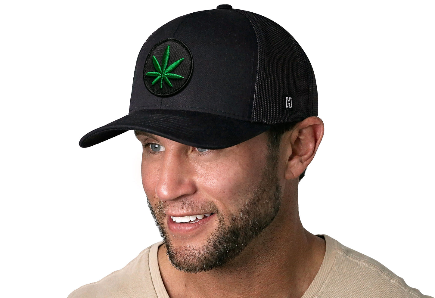 Weed Trucker Hat | Black Marijuana Snapback