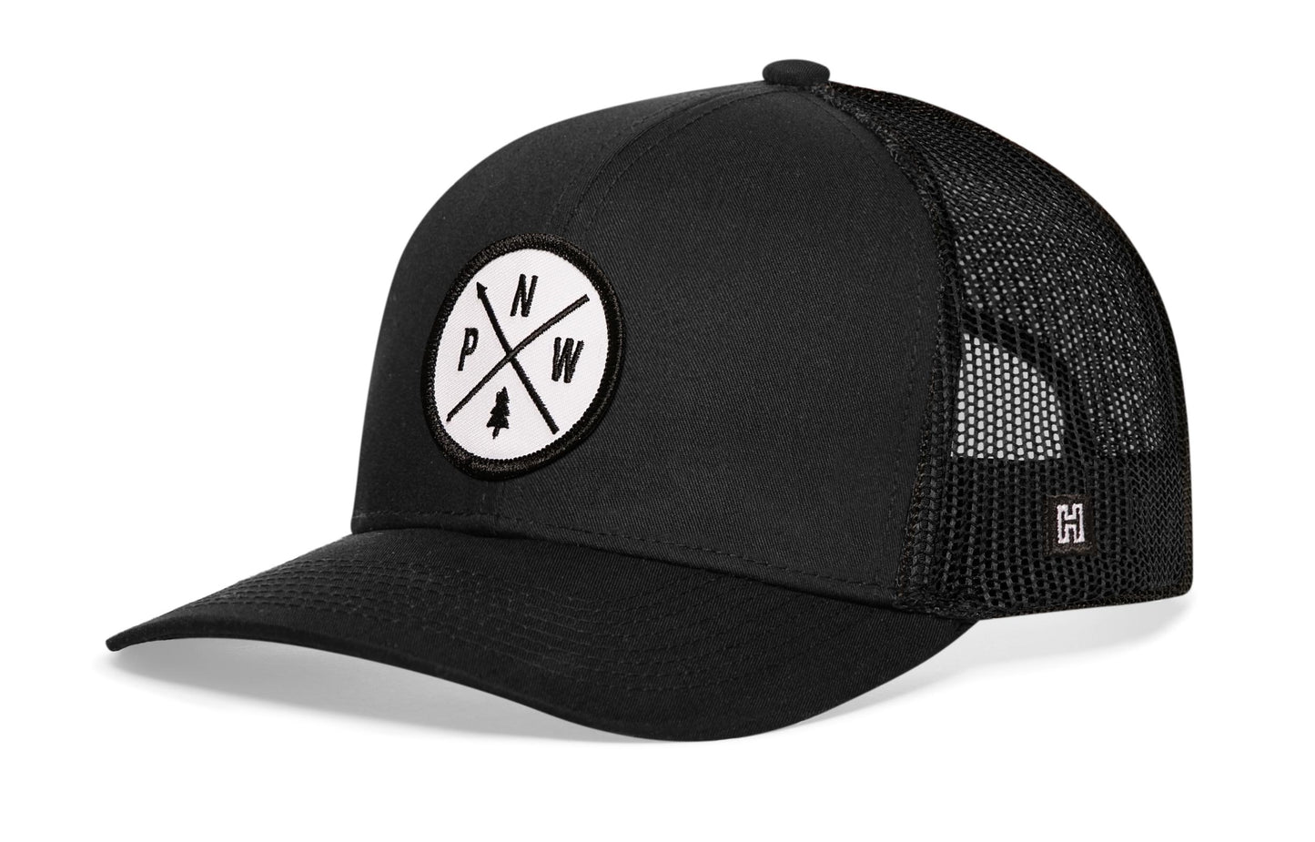 PNW Trucker Hat | Black Pacific Northwest Snapback