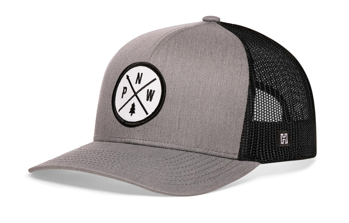 PNW Trucker Hat | Gray Black Pacific Northwest Snapback