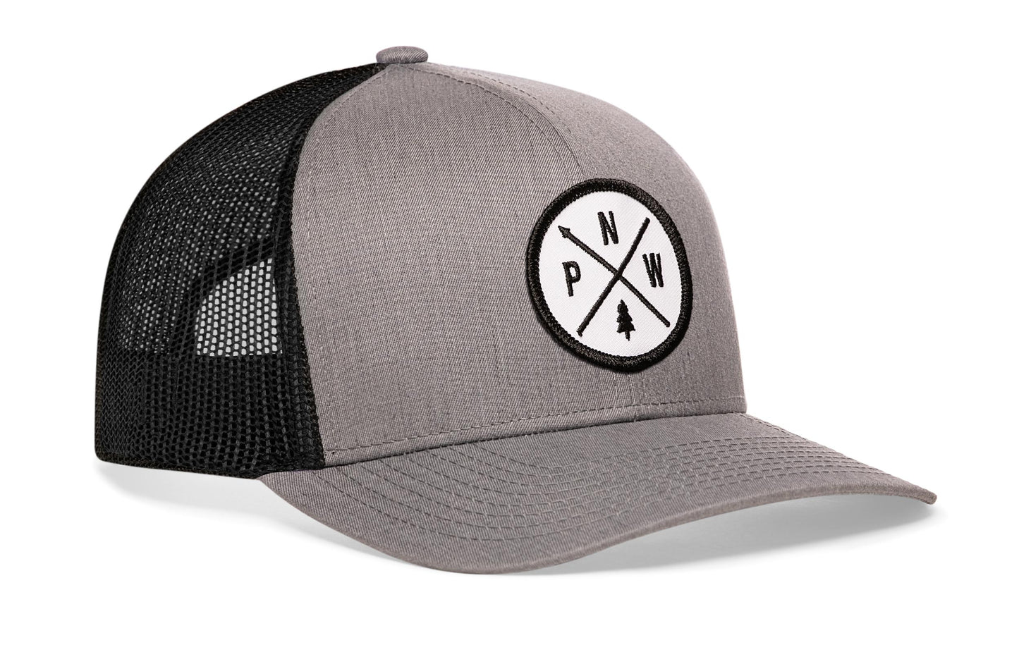 PNW Trucker Hat | Gray Black Pacific Northwest Snapback