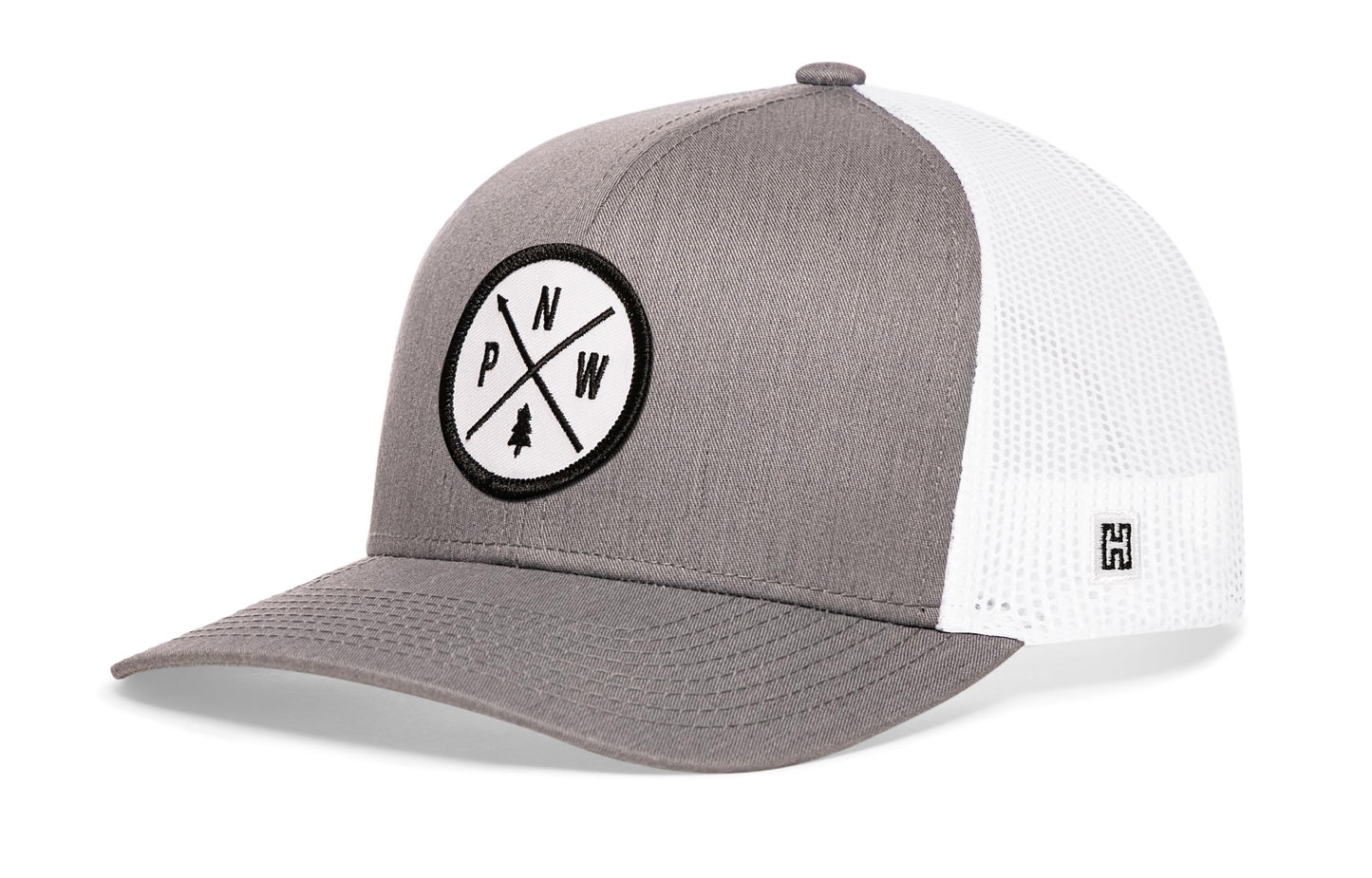 PNW Trucker Hat | Gray White Pacific Northwest Snapback