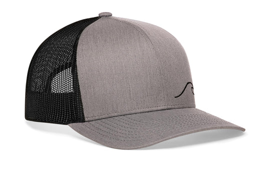 Wave Trucker Hat  |  Gray Black Beach Snapback