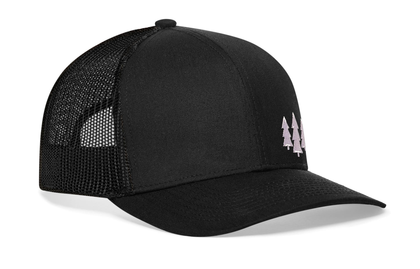 Pine Trees Trucker Hat | Black Outdoors Snapback