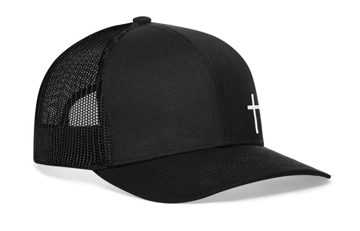 Cross Trucker Hat | Black Christian Snapback