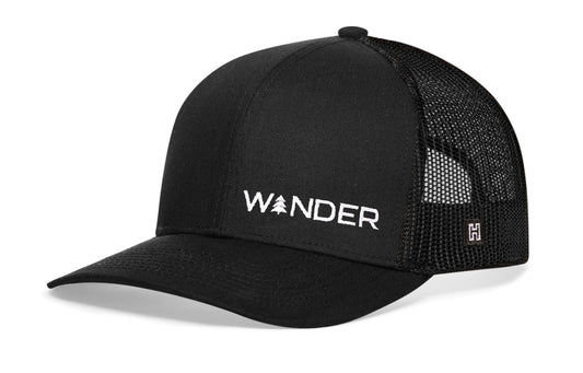 Gorra de camionero Wander | Gorra snapback negra para actividades al aire libre