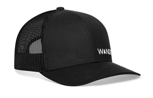 Gorra de camionero Wander | Gorra snapback negra para actividades al aire libre