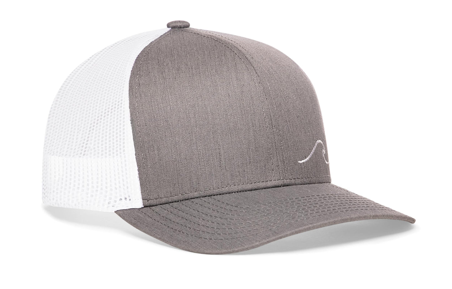 Gorra de camionero Wave | Gorra snapback playera gris y blanca