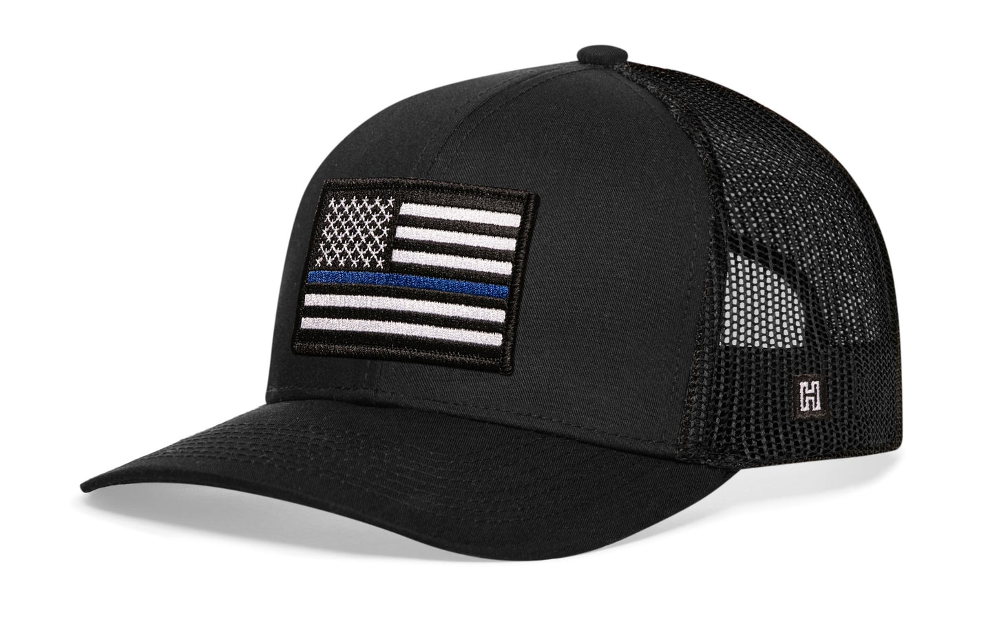 Gorra de camionero Thin Blue Line | Gorra Snapback de Black Police