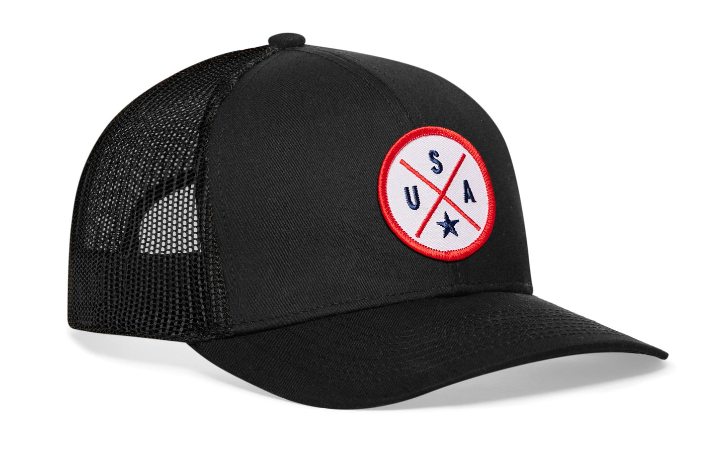 Gorra de camionero de EE. UU. | Gorra snapback negra americana
