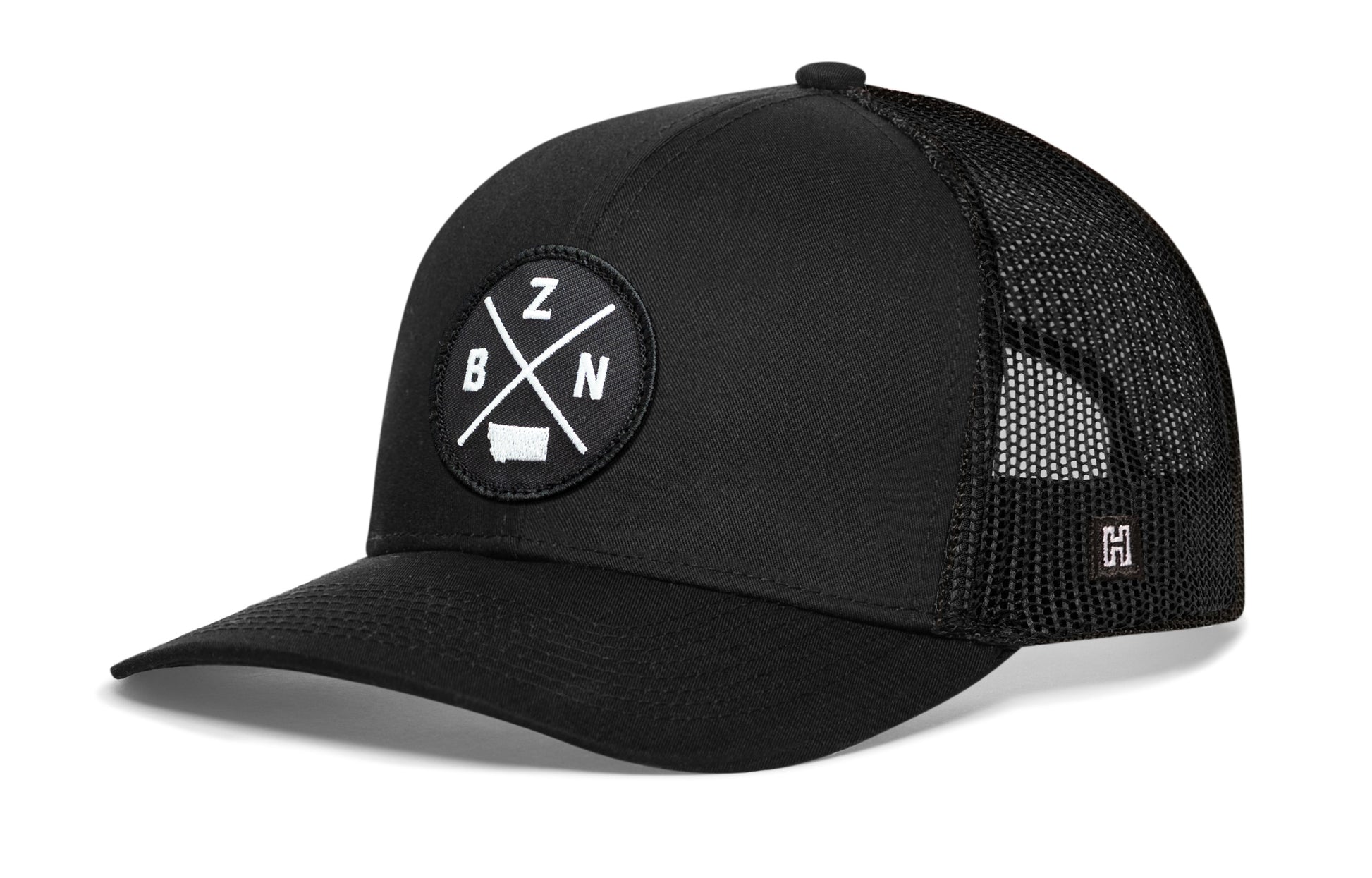 Haka Bozeman Trucker Hat, Black snapback, fans of Yellowstone. Bozangeles