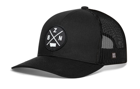 Haka Bozeman Trucker Hat, Black snapback, fans of Yellowstone. Bozangeles