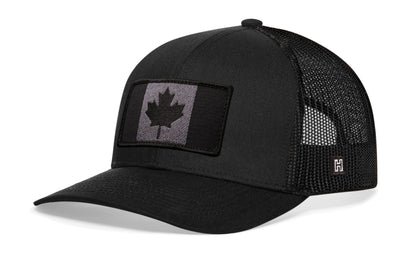 Haka Canada Tactical Flag Trucker Hat, Black snapback, fans of Hockey. The Great White North