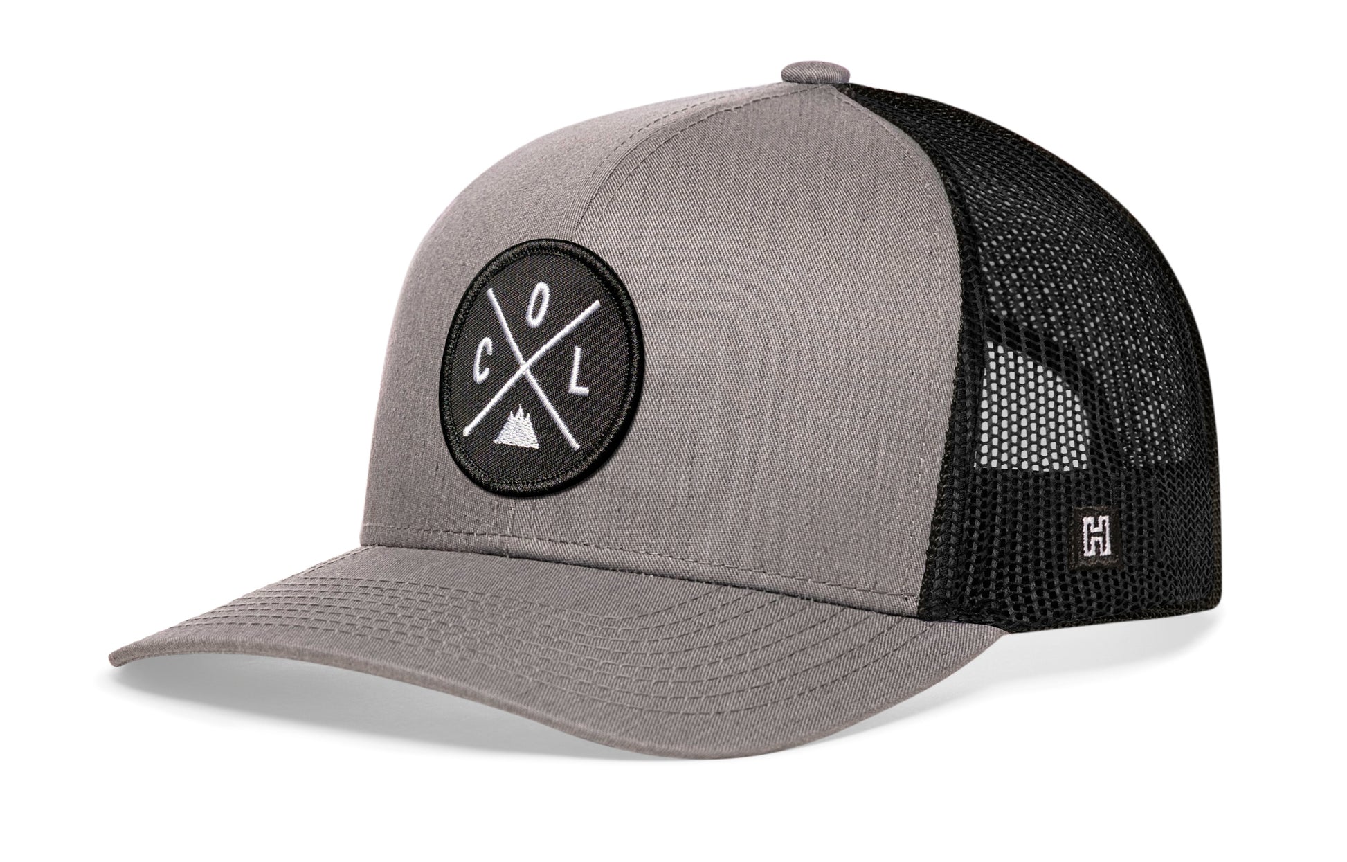 Haka Colorado Trucker Hat, Gray-Black snapback, fans of The Rocky Mountains. The Centennial State