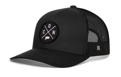 Haka Connecticut Trucker Hat, Black snapback, fans of The Nutmeg State. The Constitution State