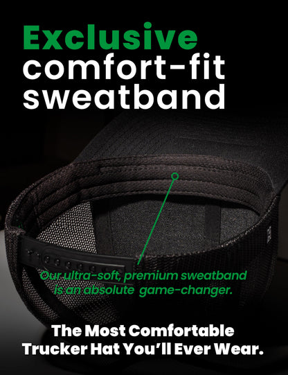 Haka Hat exclusive comfort-fit sweatband black trucker hat