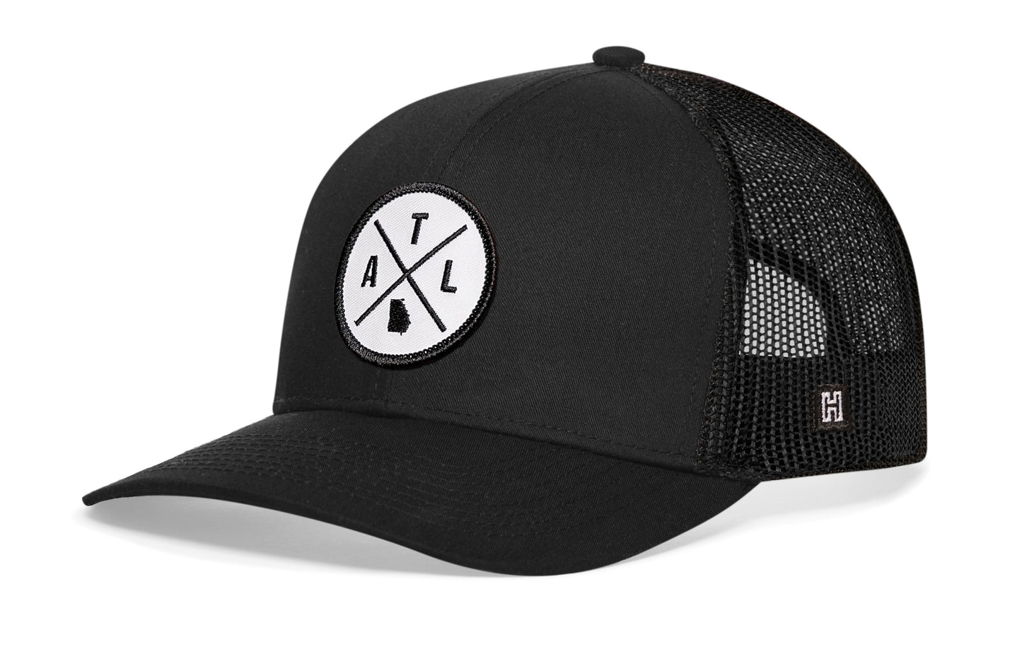 ATL Trucker Hat  |  Black Atlanta Snapback