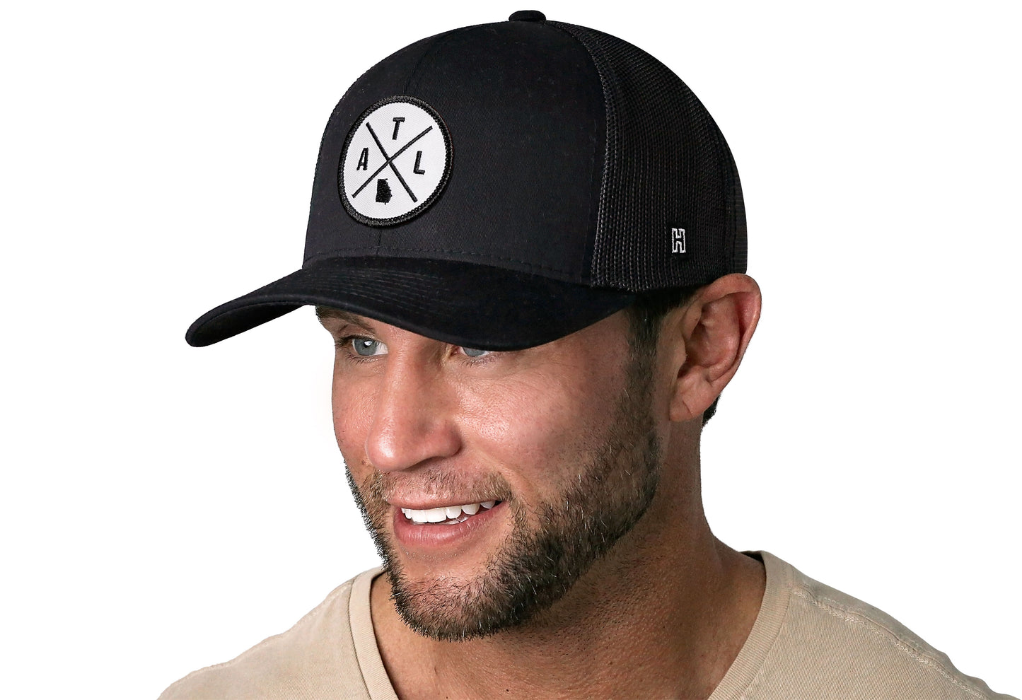 ATL Trucker Hat  |  Black Atlanta Snapback