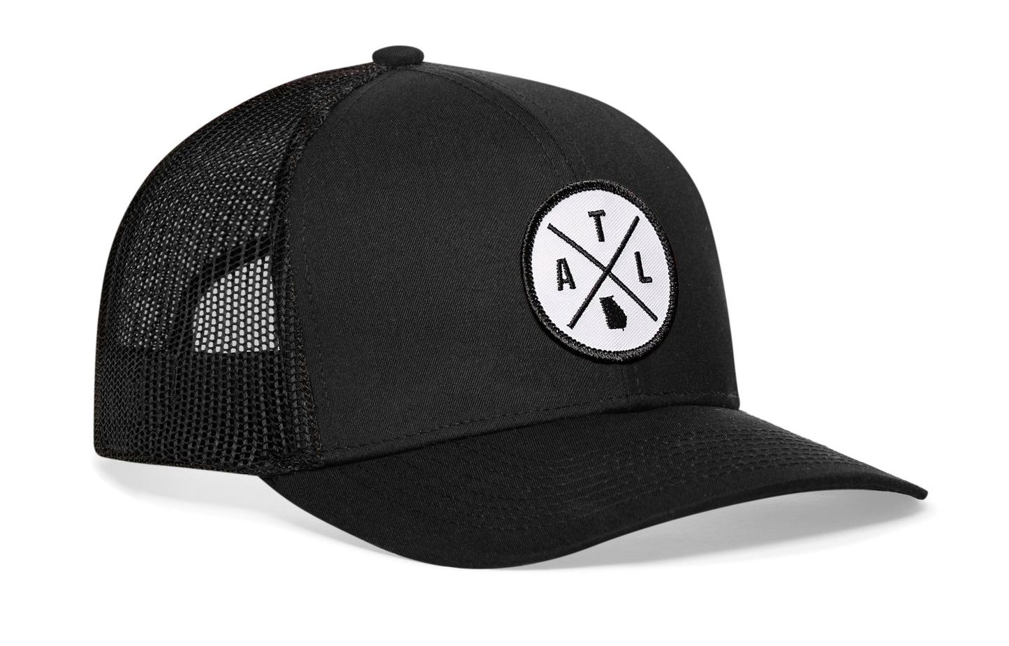 ATL Trucker Hat  |  Black Atlanta Snapback