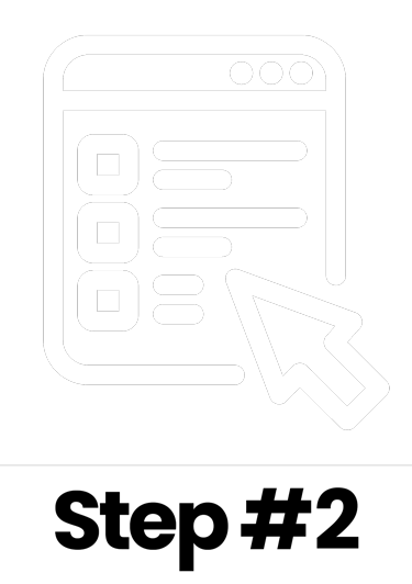 Outline of a smartphone with brand logo and 'Step #2' text on a white background
