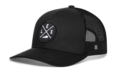 Haka Lexington Trucker Hat, Black snapback, fans of bourbon. The Horse Capital of the World