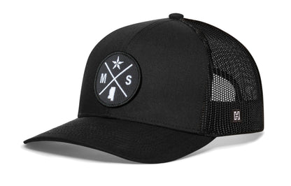 Mississippi Trucker Hat  |  Black MS Snapback