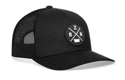 Bozeman Trucker Hat  |  Black BZN Snapback