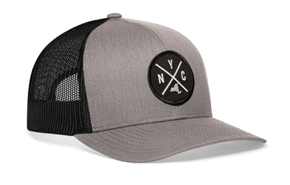 NYC Trucker Hat  | Gray / Black New York City Snapback