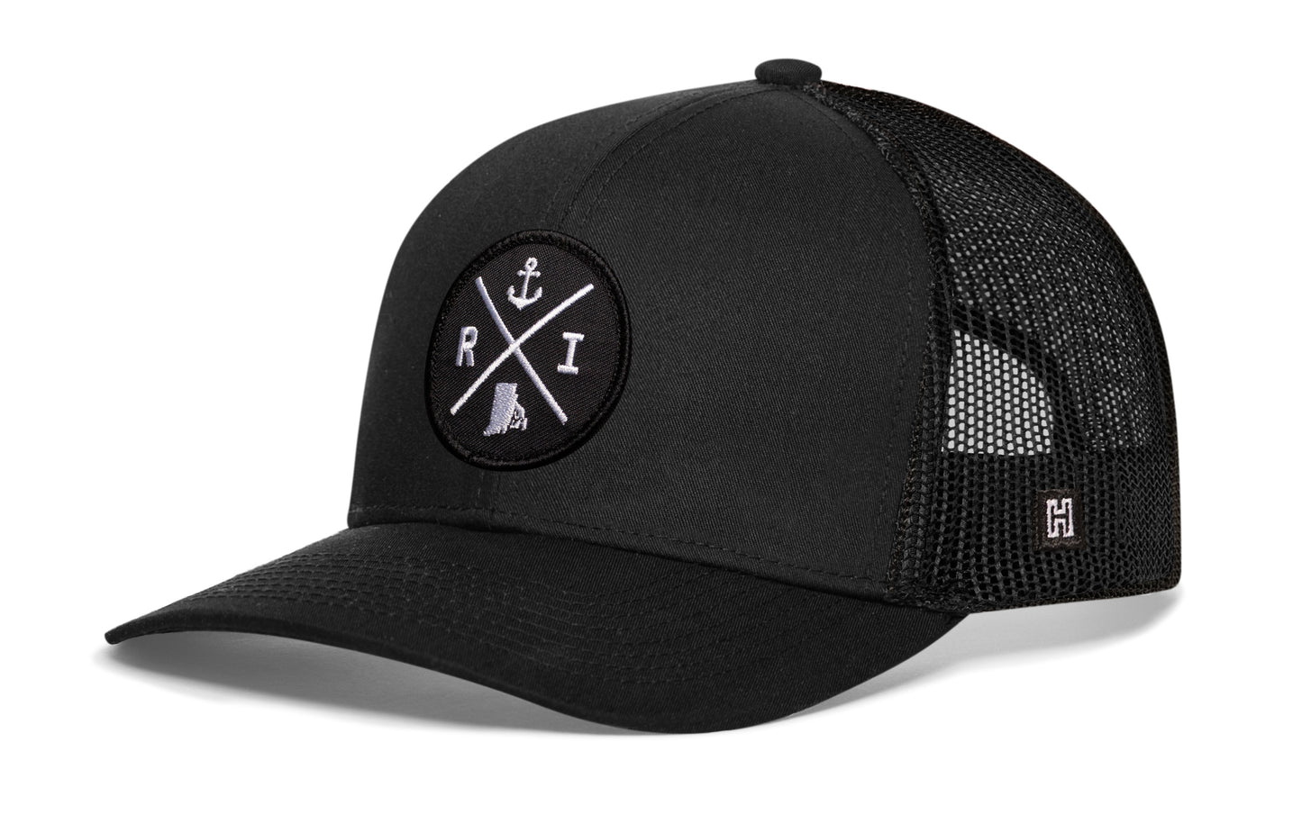 Rhode Island Trucker Hat  |  Black RI Snapback