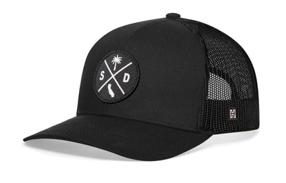 Haka San Diego X Trucker Hat, Black snapback, fans of the Birthplace of California. The City in Motion