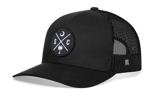 Haka South Carolina Trucker Hat, Black snapback for fans of the Lowcountry. Sweet Tea State.