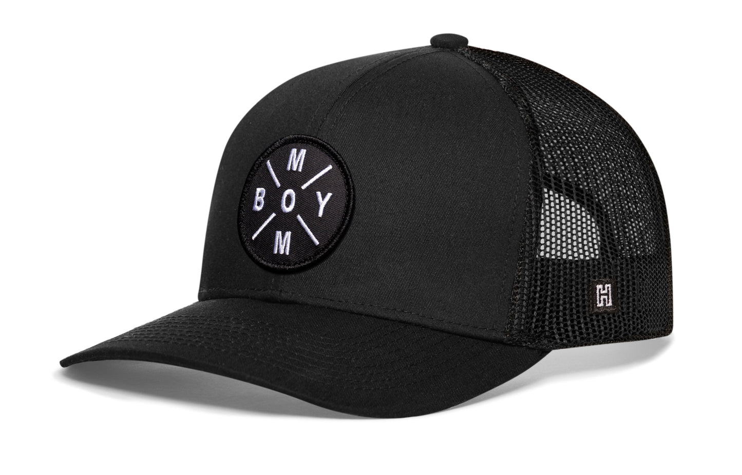 Boy Mom Trucker Hat  |  Black Snapback