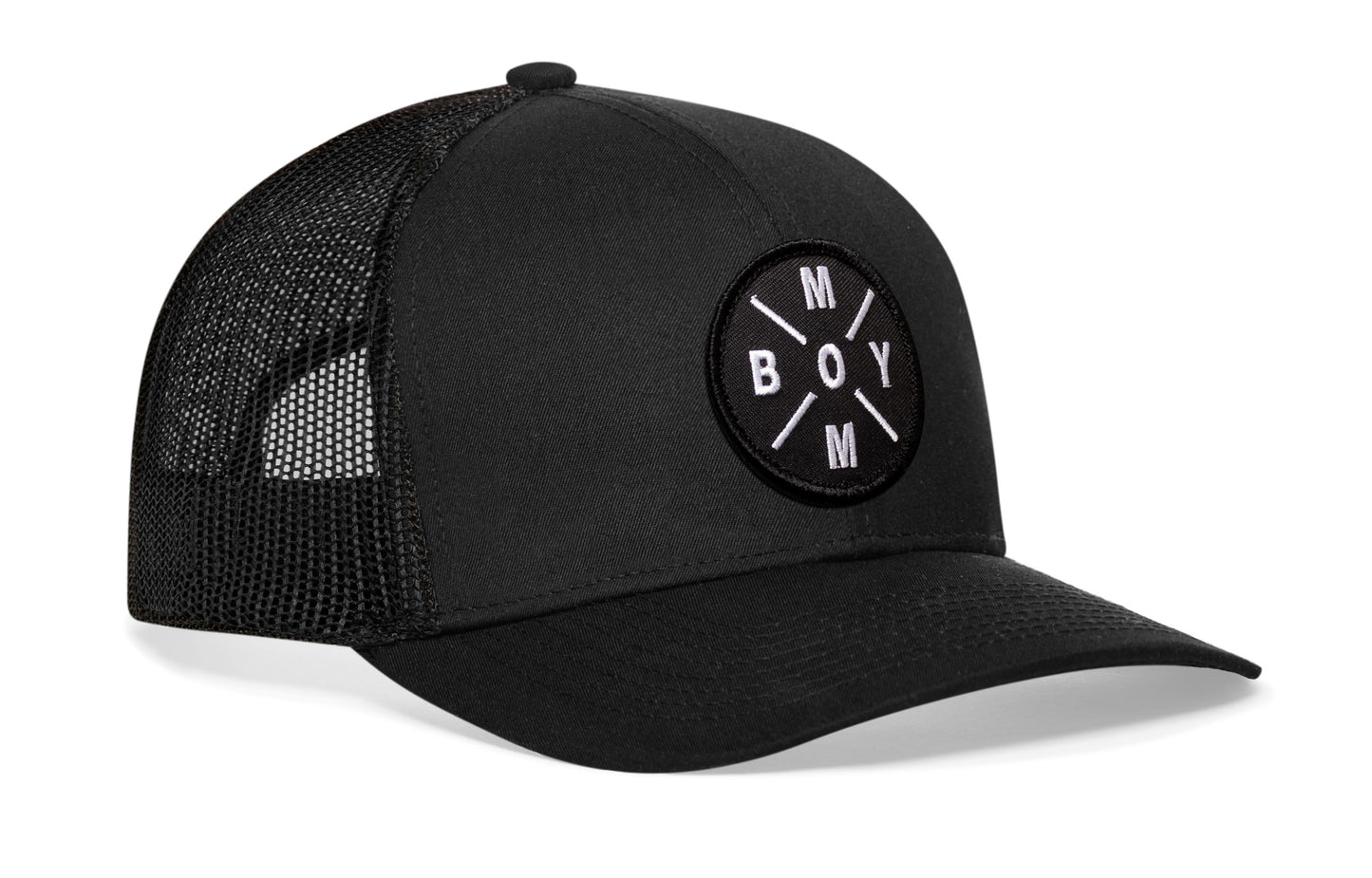 Boy Mom Trucker Hat  |  Black Snapback