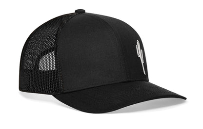 Cactus Trucker Hat  |  Black Snapback