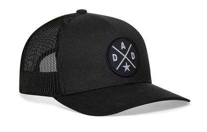 Dad Trucker Hat  |  Black Snapback